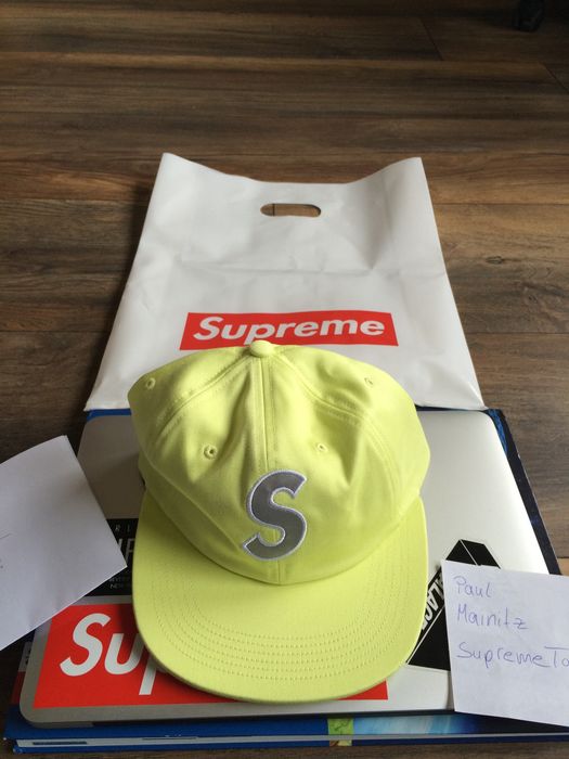 Supreme Supreme 3M Reflective S Logo 6-Panel Cap Lime Green | Grailed