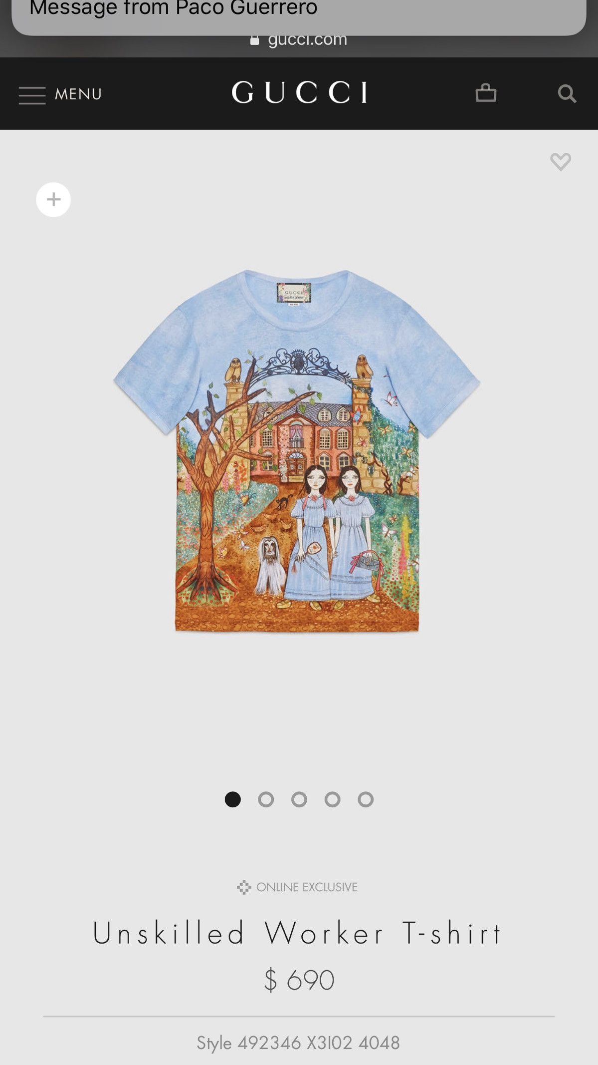 Gucci Gucci Unskilled Worker T Shirt | Grailed