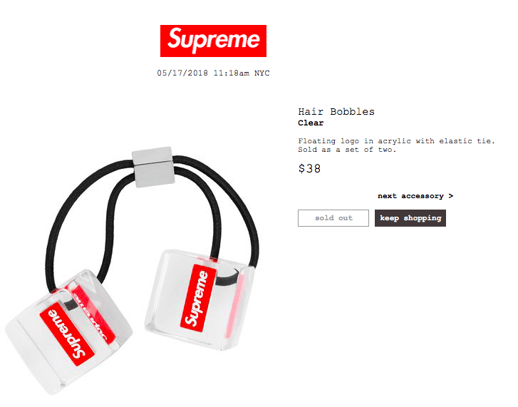 Supreme Hair Bobbles Set of 2 (Clear) | Grailed