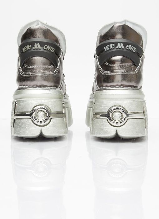 Vetements X New Rock Platform Sneakers in Metallic