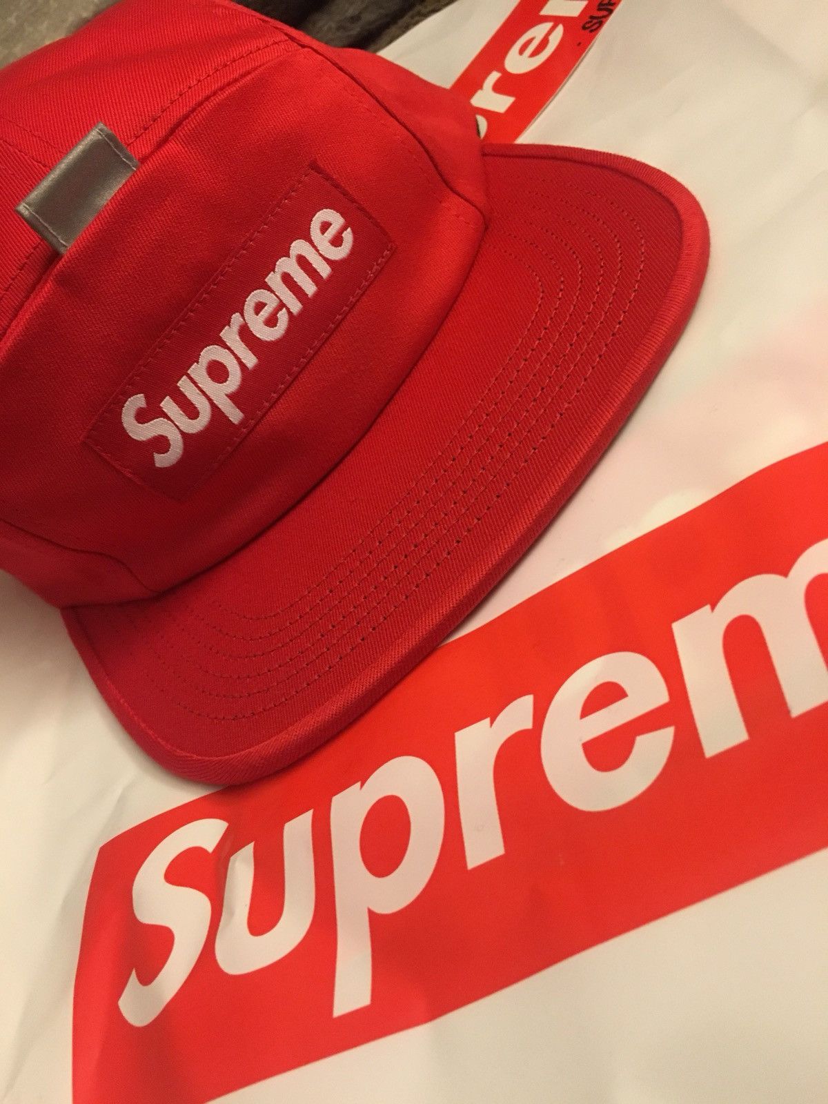 Supreme reflective tab pocket camp cap deals