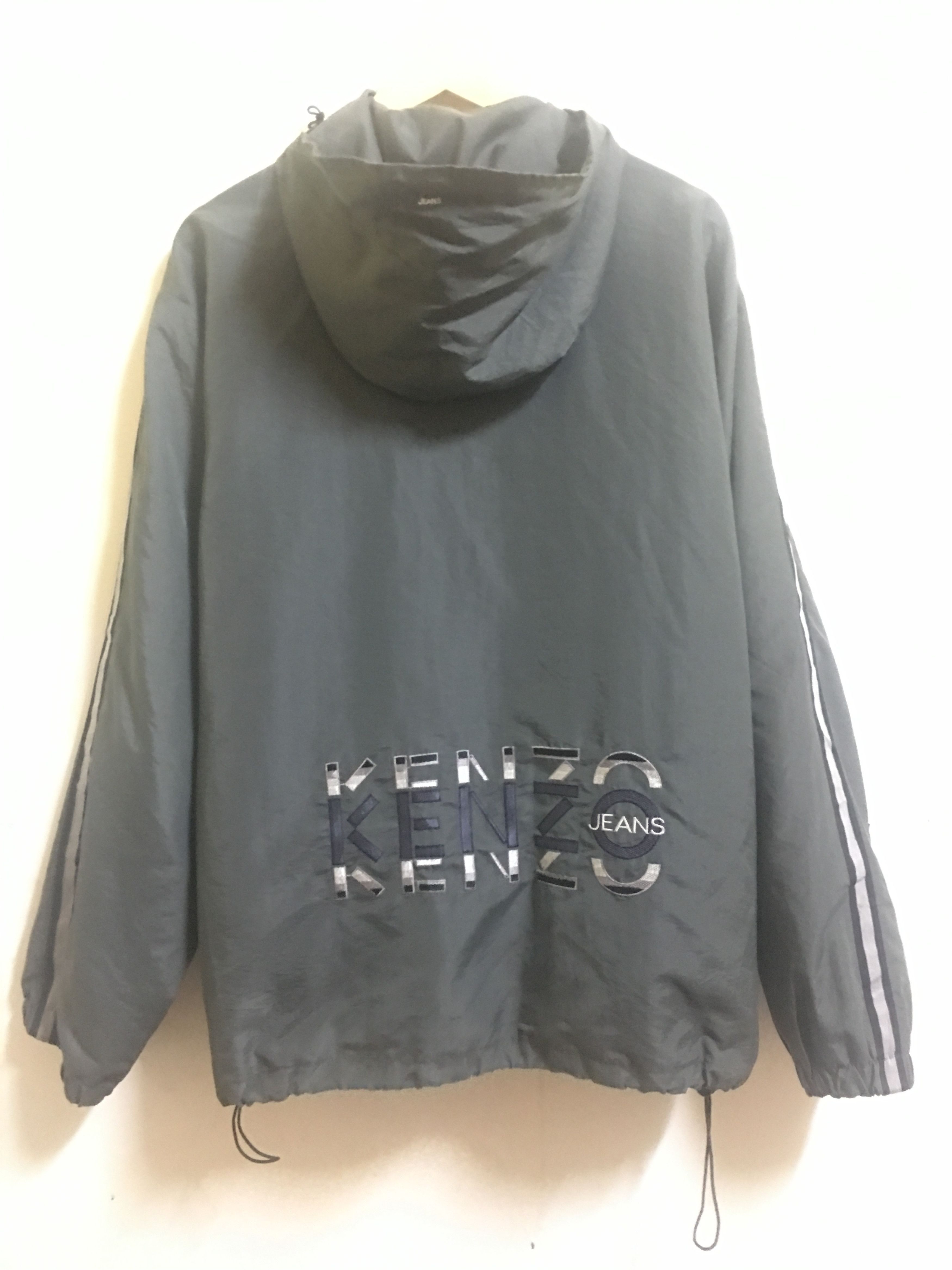 Kenzo Vintage Kenzo Jeans Embroidered Logo Windbreaker Jacket Size US L / EU 52-54 / 3 - 7 Thumbnail