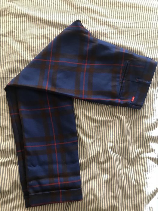 Supreme Supreme Comme Des Garcons Tartan Plaid Trousers | Grailed