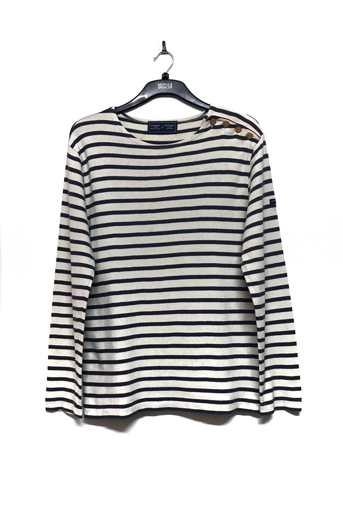 Saint James Meridian Moderne 'Une Histoire d'Eau' Shirt Size US M / EU 48-50 / 2 - 2 Thumbnail