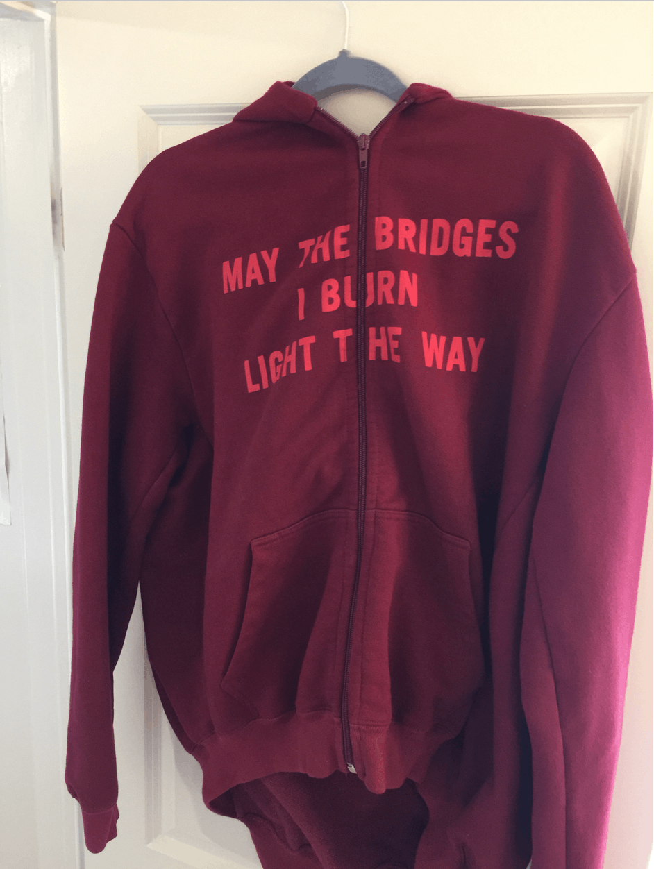 May The Bridges I Burn Light The Way Oversized Zip Up hoodie