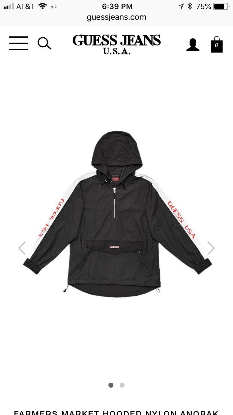 Guess × Round Two Farmers Market Hooded Nylon Anorak Size US L / EU 52-54 / 3 - 5 Thumbnail