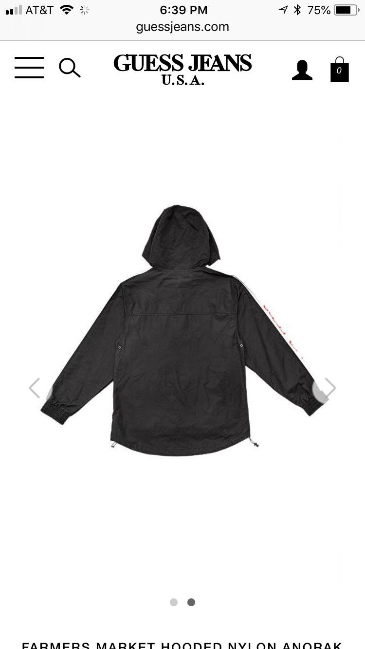 Guess × Round Two Farmers Market Hooded Nylon Anorak Size US L / EU 52-54 / 3 - 6 Thumbnail