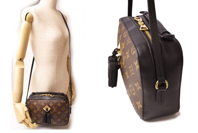 Louis Vuitton Shoulder Bag Pochette Saintonge Fringe Black