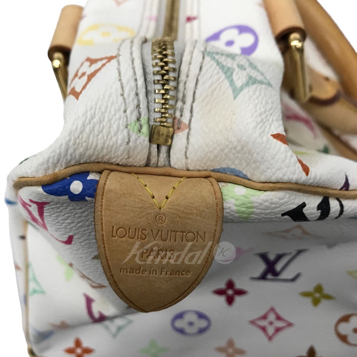Hand Bag White Louis Vuitton Bag With Colored Letters Louis
