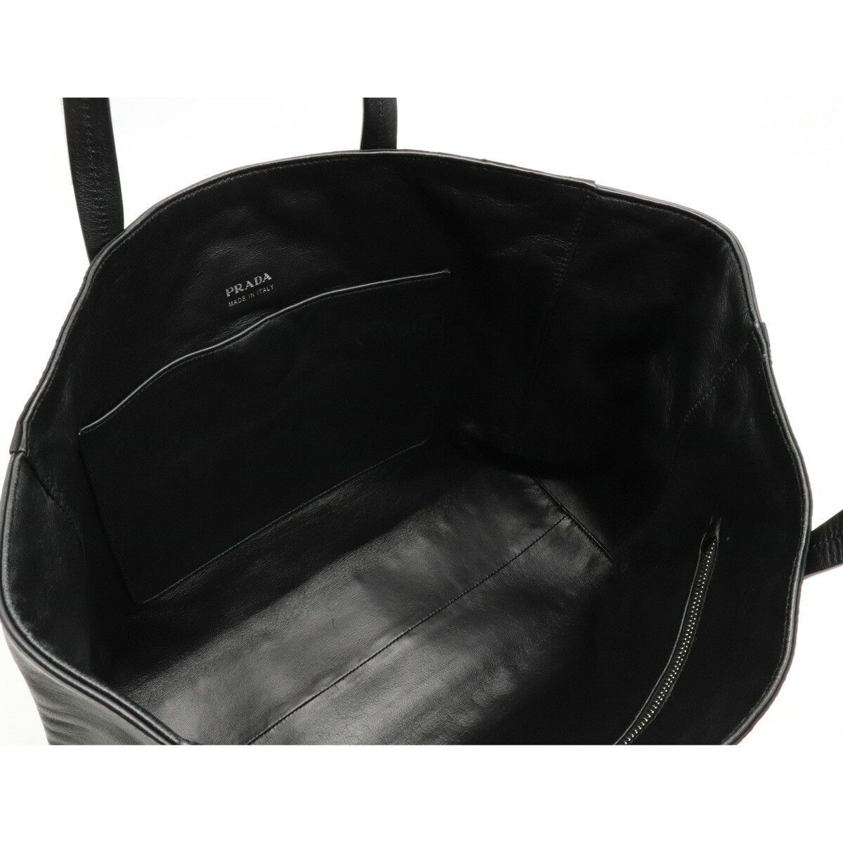 Prada Tote Bag Studs Nylon Leather Nero Black