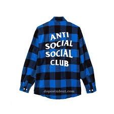 Anti Social Social Club Assc Blue Flannel | Grailed