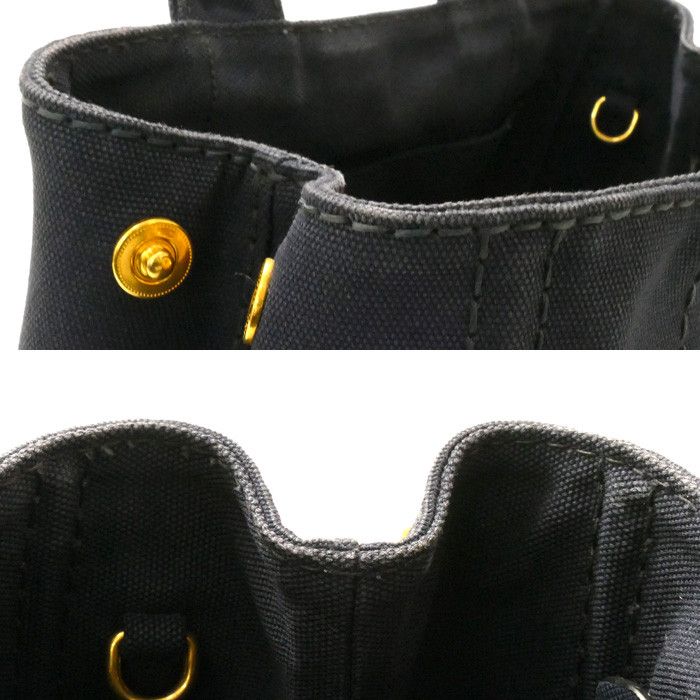 Prada Mini Canapa 2way Shoulder Bag Canvas Navy