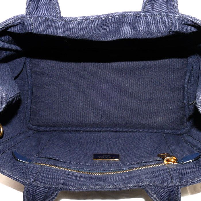 Prada Mini Canapa 2way Shoulder Bag Canvas Navy