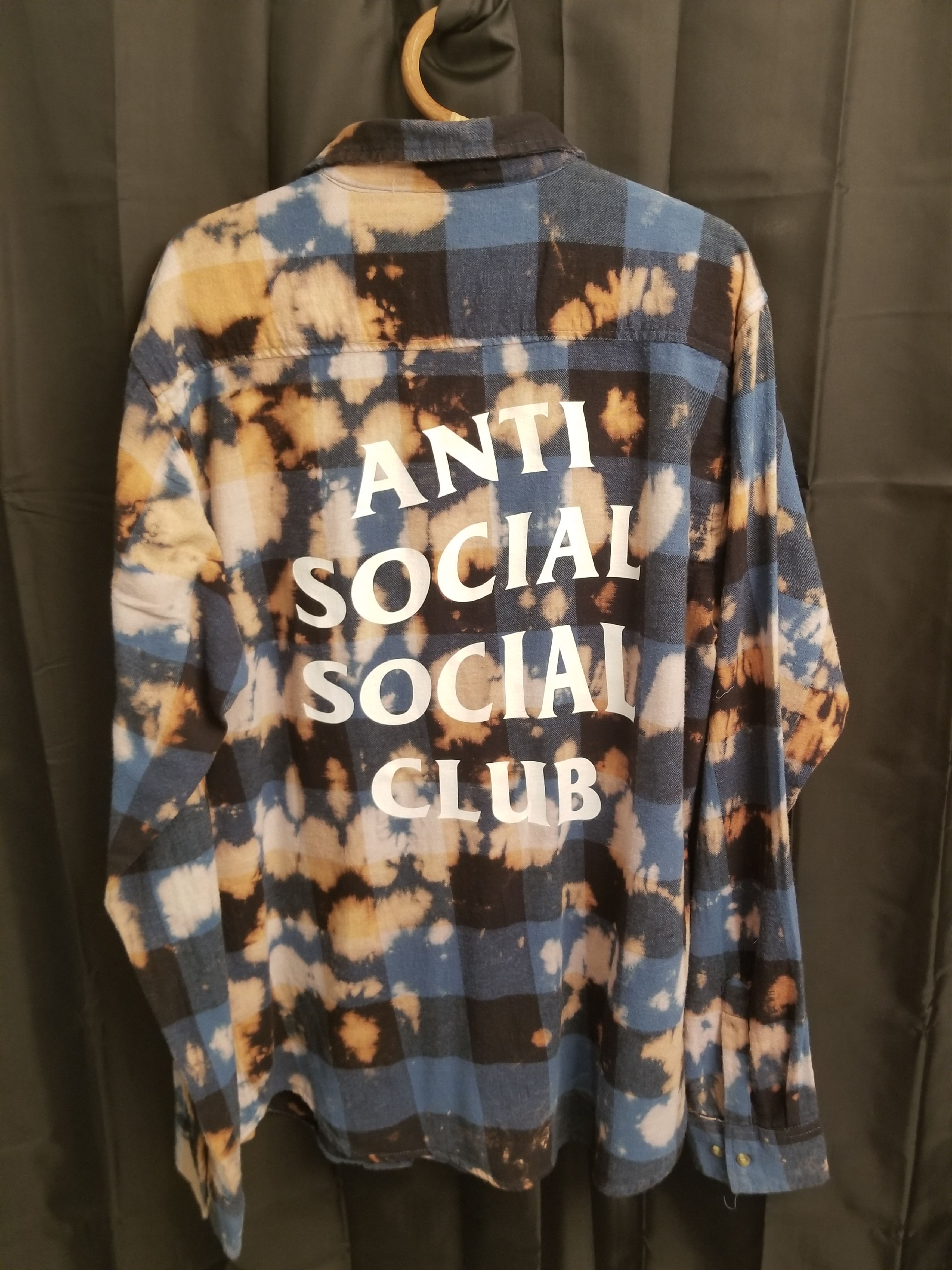 Anti Social Social Club Psy Buffalo Blue Flannel | Grailed
