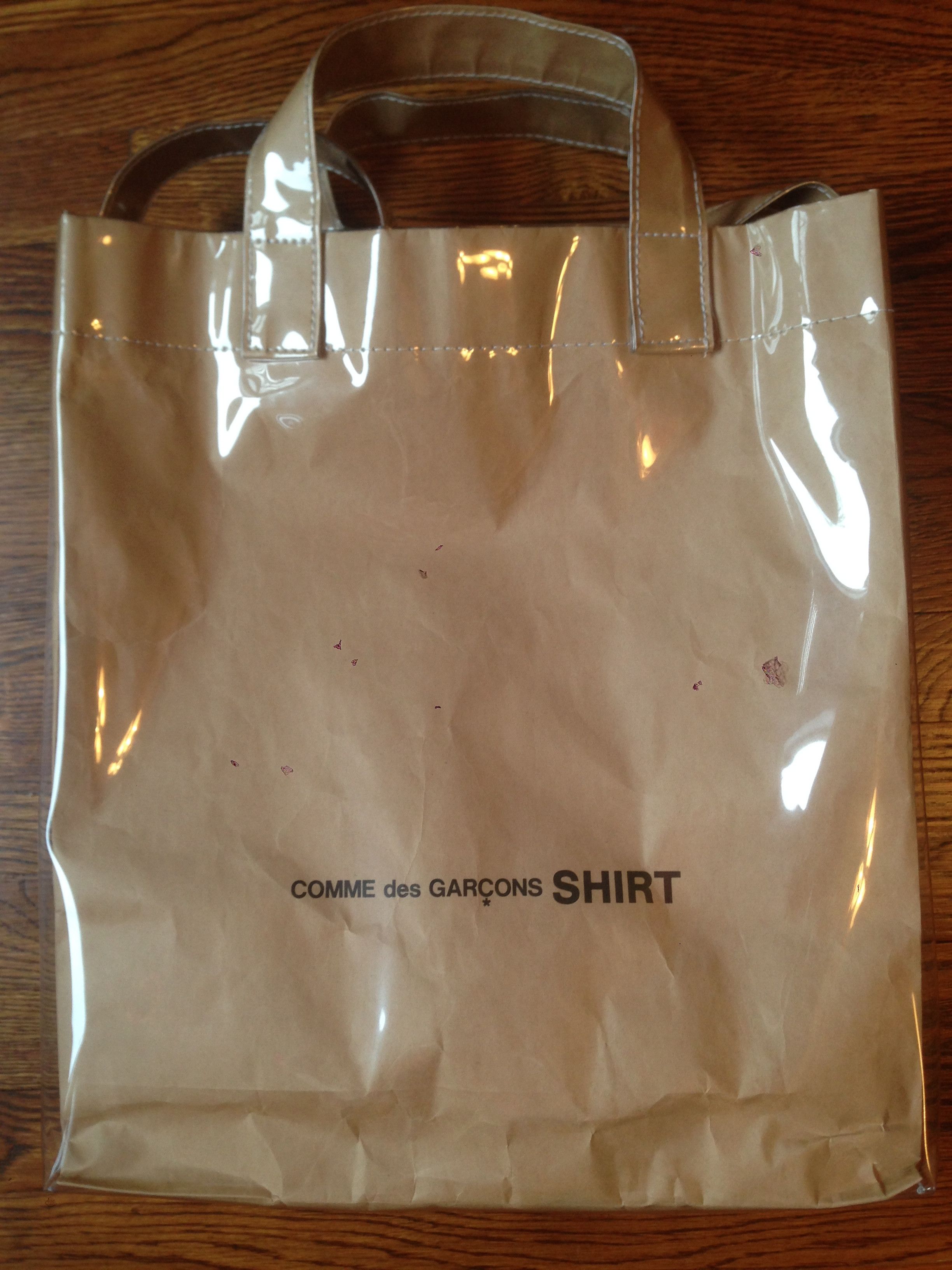 Comme des Garcons COMME DES GARCONS SHIRT PVC KRAFT PAPER TOTE BAG Grailed