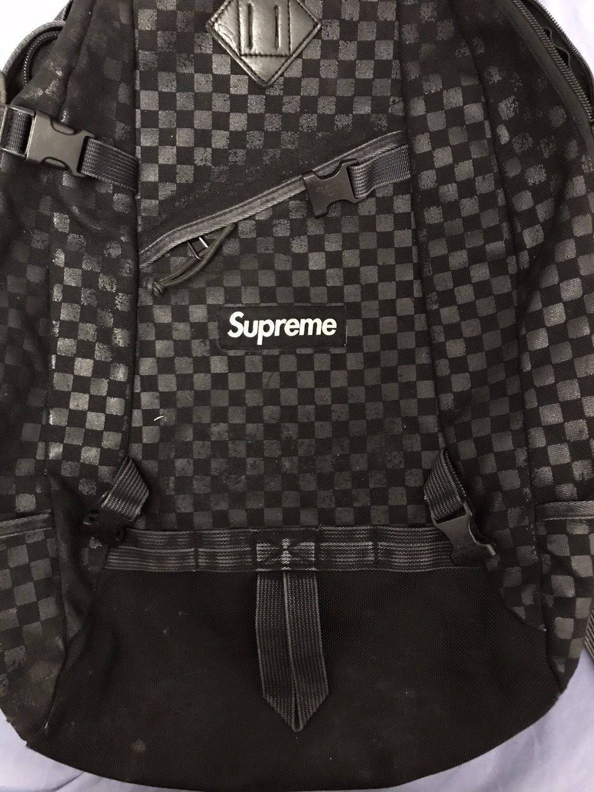 Supreme Supreme Checkered Damier Backpack (Black) SS1… - Gem