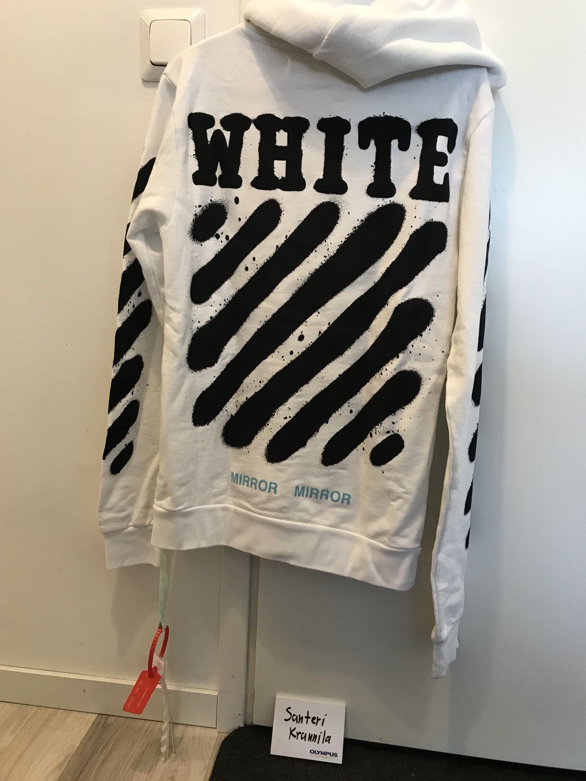 Off-White Off White Diagonal Spray Zip Hoodie | Grailed