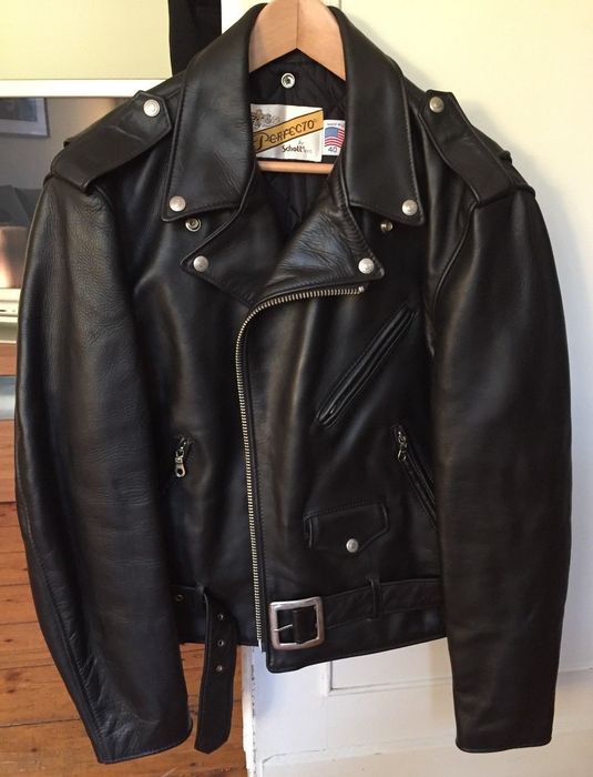 Schott Perfecto 118 handpainted on the back | Grailed