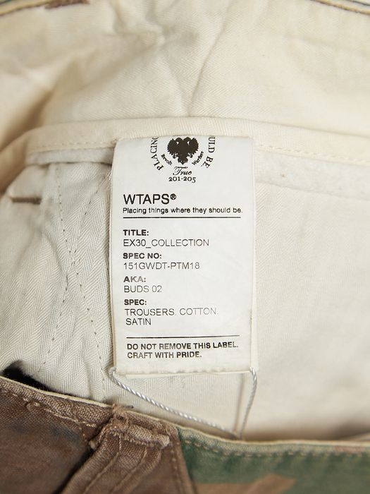 Wtaps Brown Camo Satin Cotton Trousers | Grailed