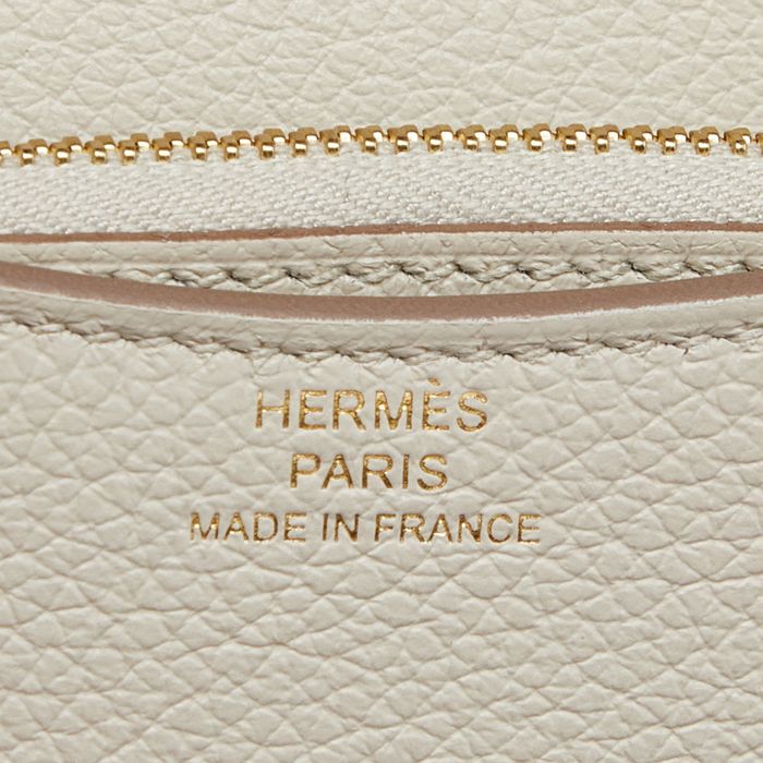 Hermes HERMES Mushroom Evercolor Leather Constance Slim Wallet | Grailed