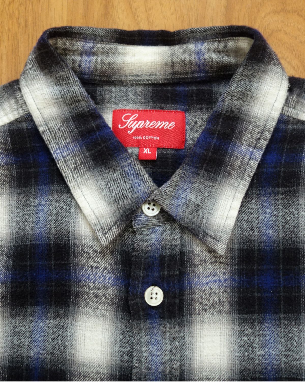 Supreme Supreme Ombre Flannel F/W 2009 Navy | Grailed