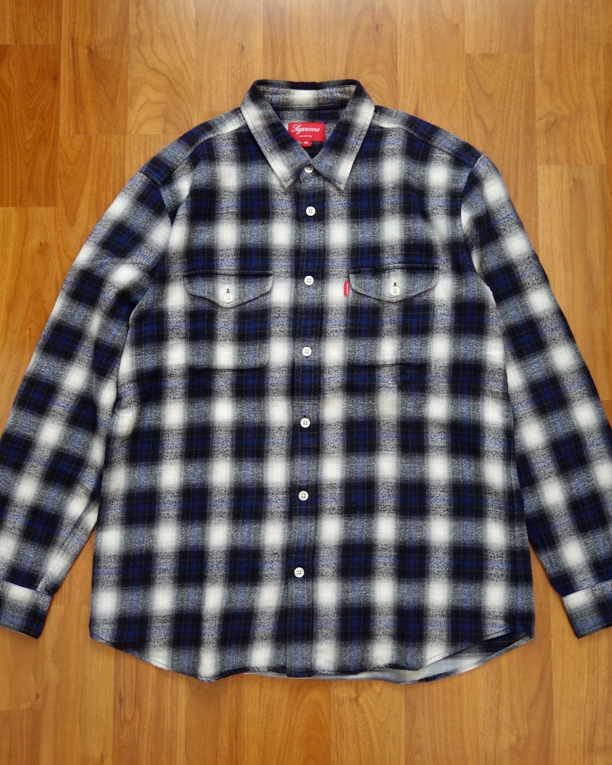 Supreme Supreme Ombre Flannel F/W 2009 Navy | Grailed