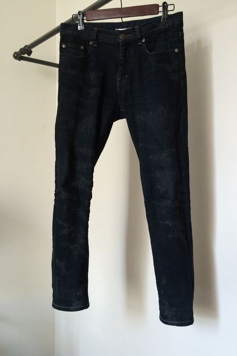 Saint Laurent Paris AW13 overdyed scab jeans D02