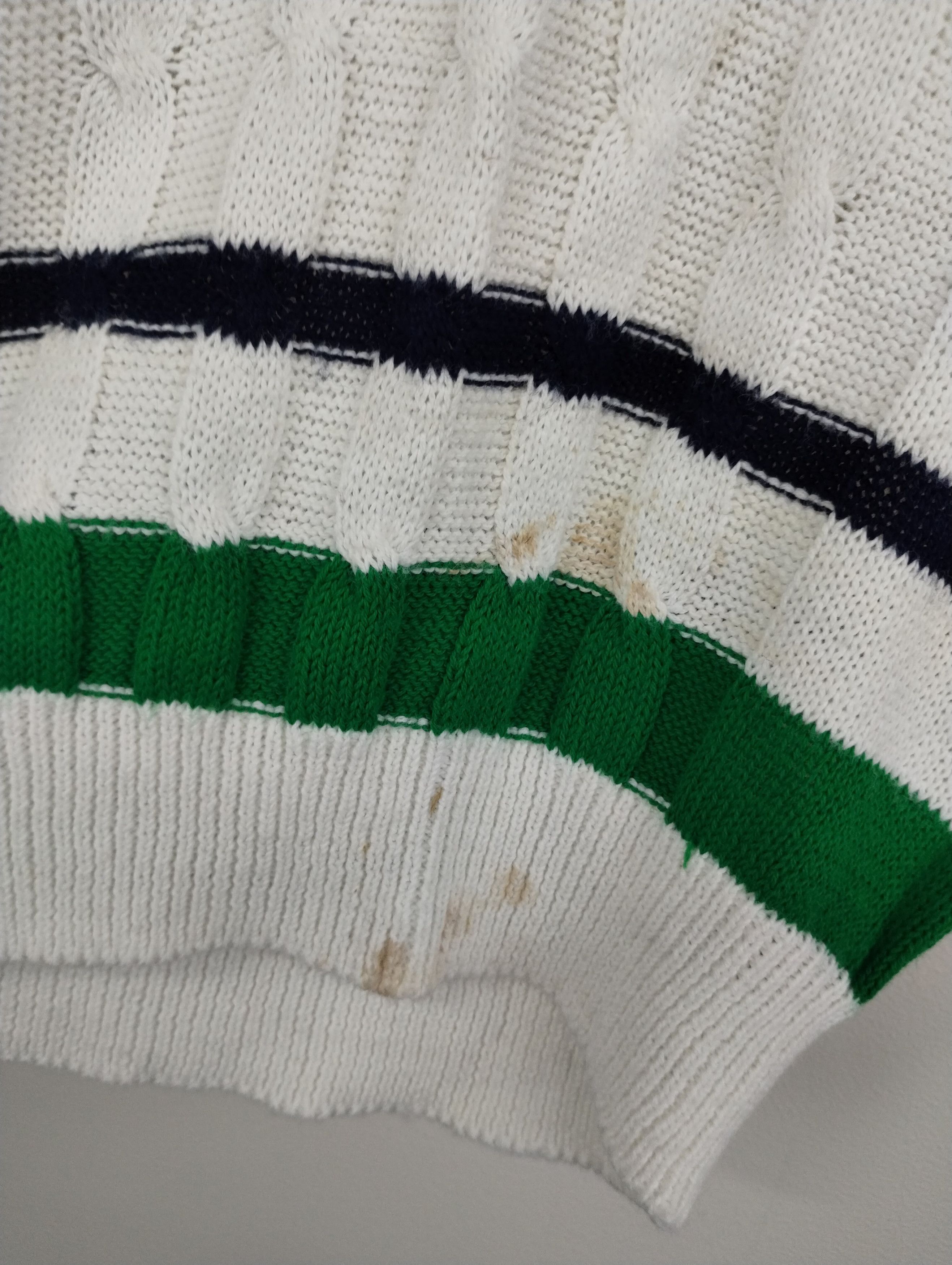 Lacoste Vintage 90s Lacoste Cableknit Sweater Size US XS / EU 42 / 0 - 2 Thumbnail