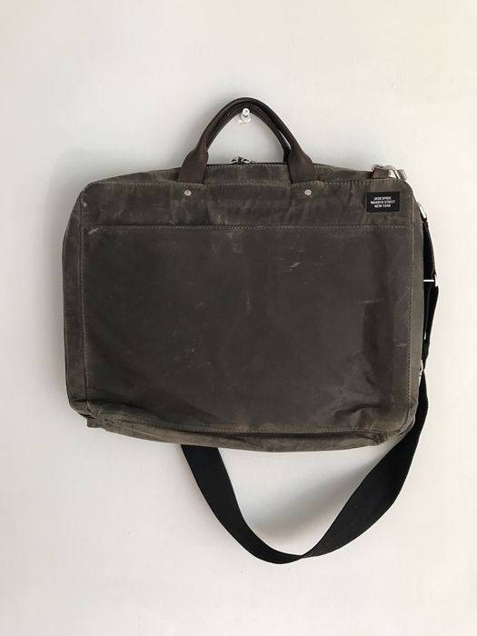 Jack Spade Waxed Cotton Briefcase With Strap Grailed