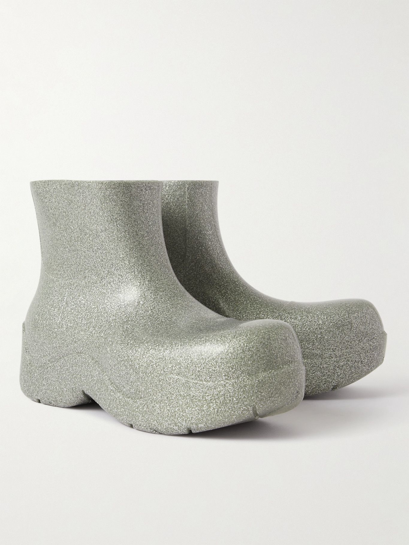 Bottega Veneta Puddle Rubber Ankle Boots in Silver Size US 9 / EU 42 - 2 Thumbnail