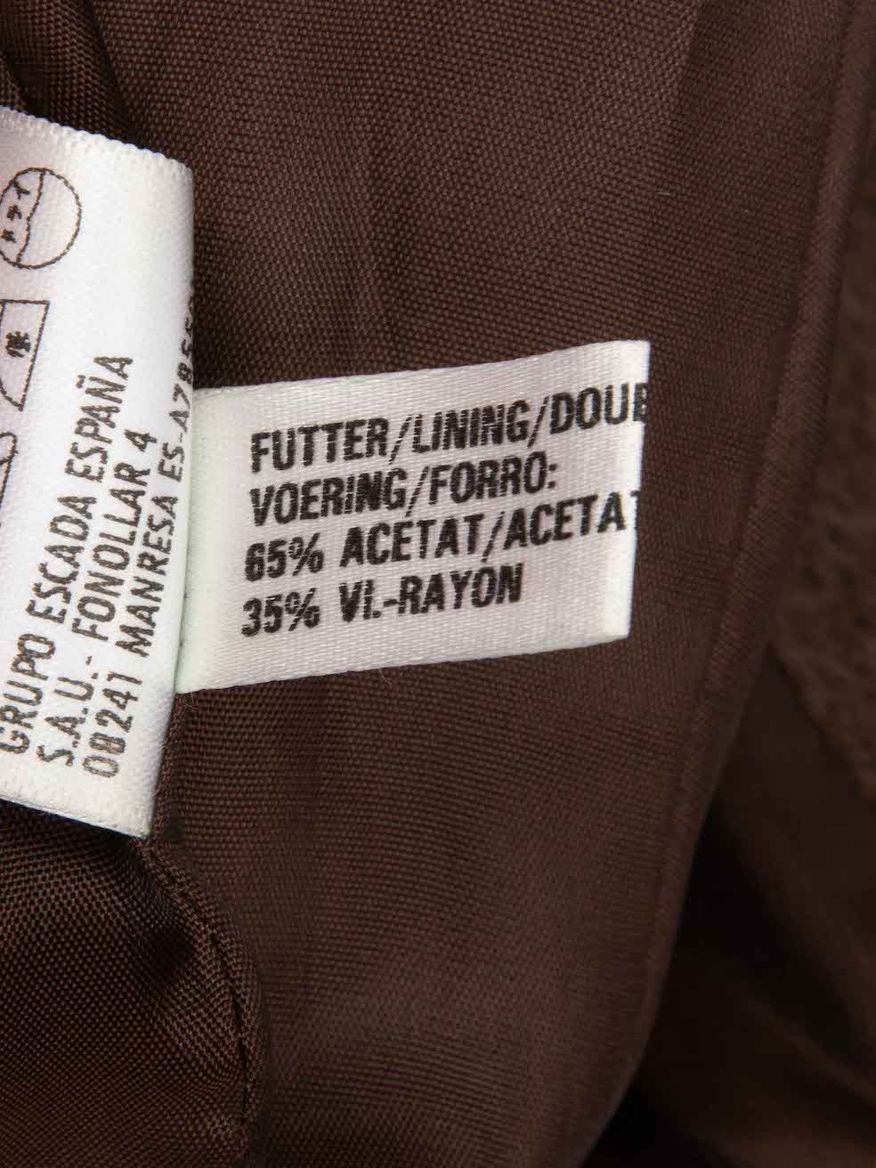 Brown Angora Wool Long Coat