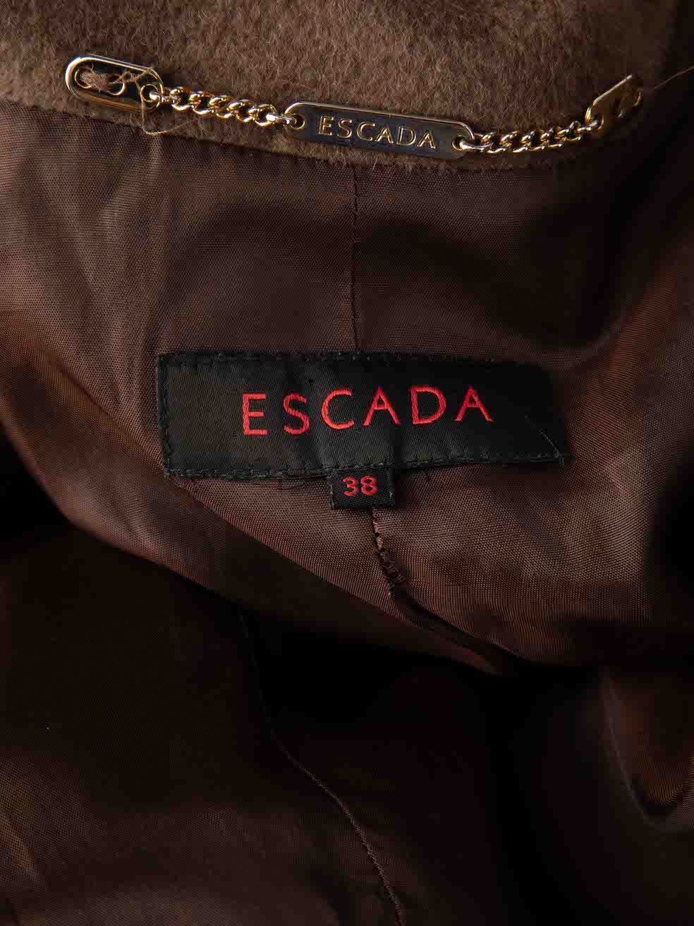 Brown Angora Wool Long Coat