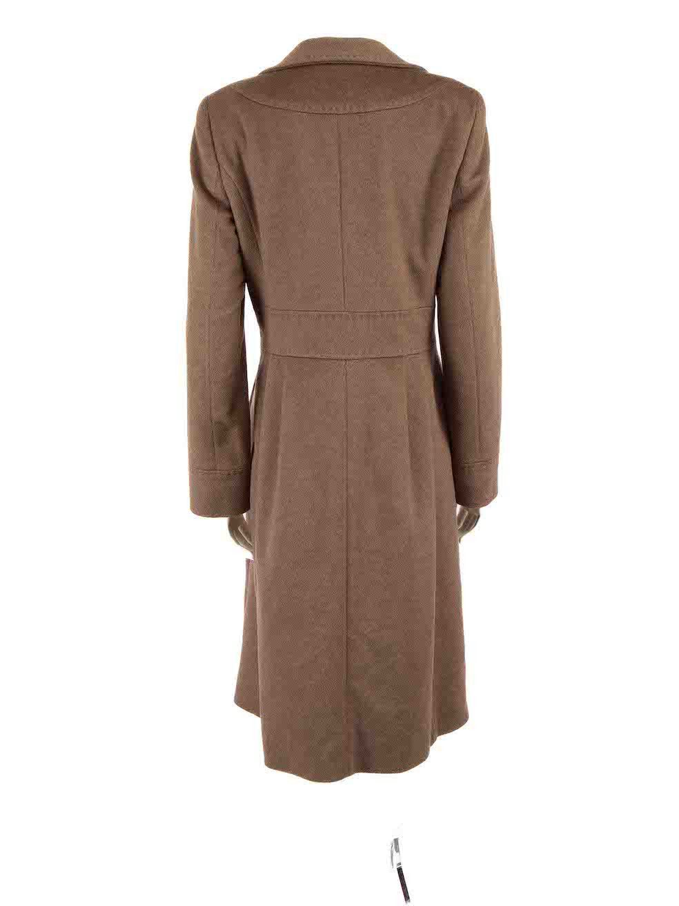 Brown Angora Wool Long Coat