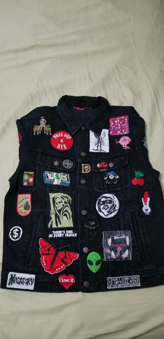 Supreme patches denim trucker on sale jacket