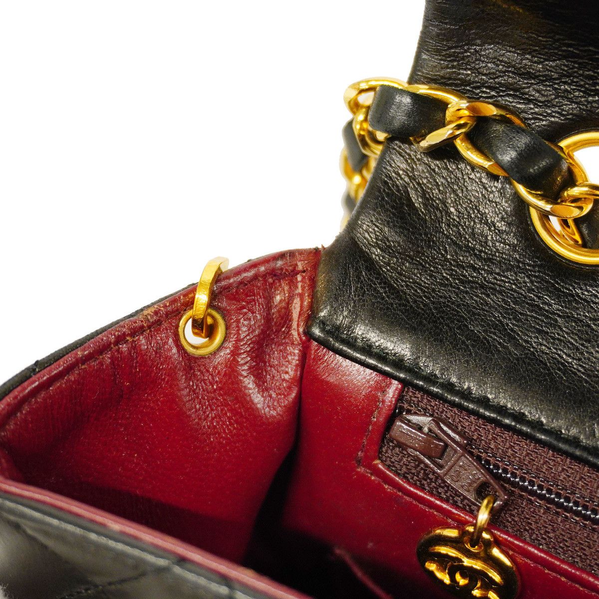 Chanel Mini Matelasse Single Chain Lambskin Black