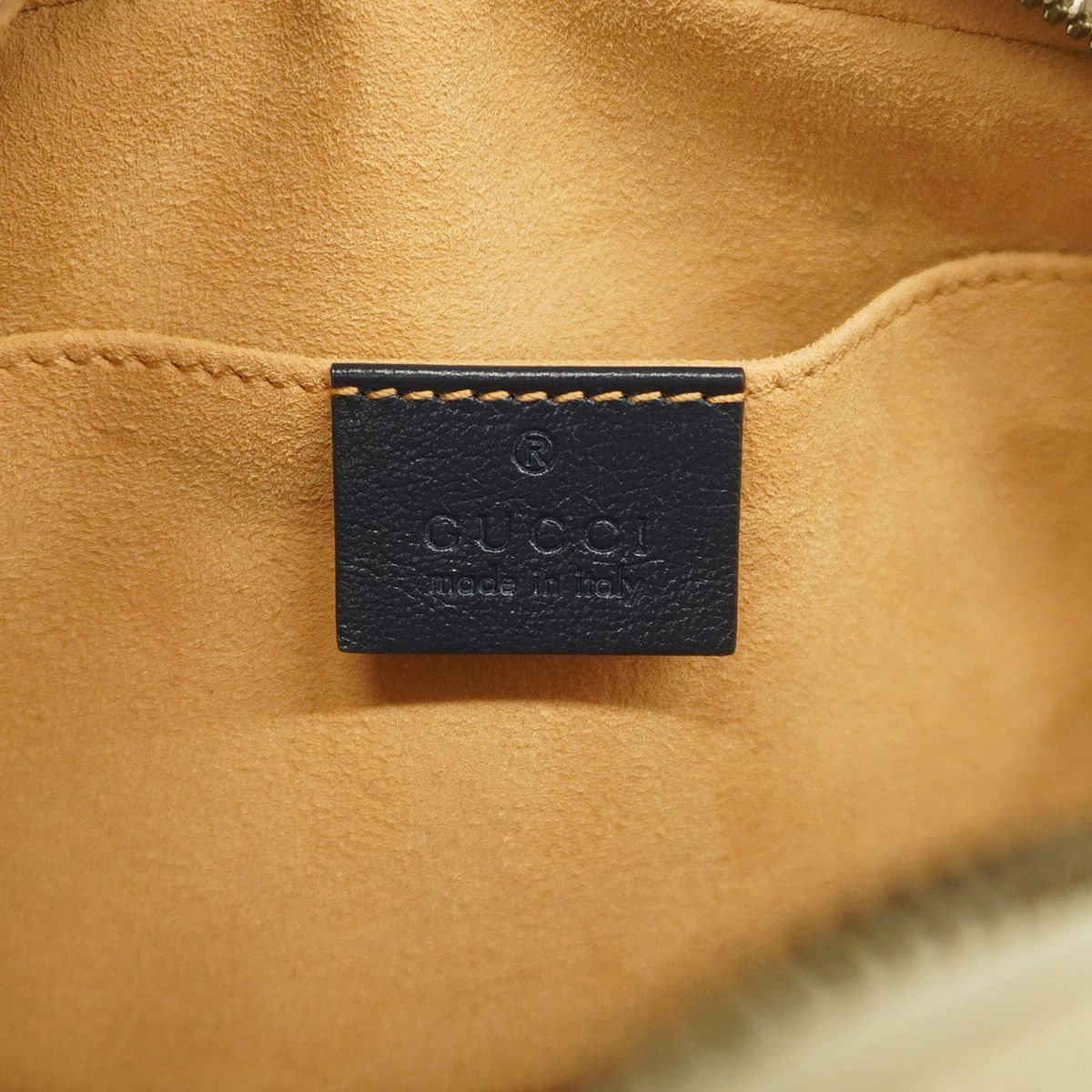 Gucci Shoulder Bag GG Marmont Leather Ivory Navy