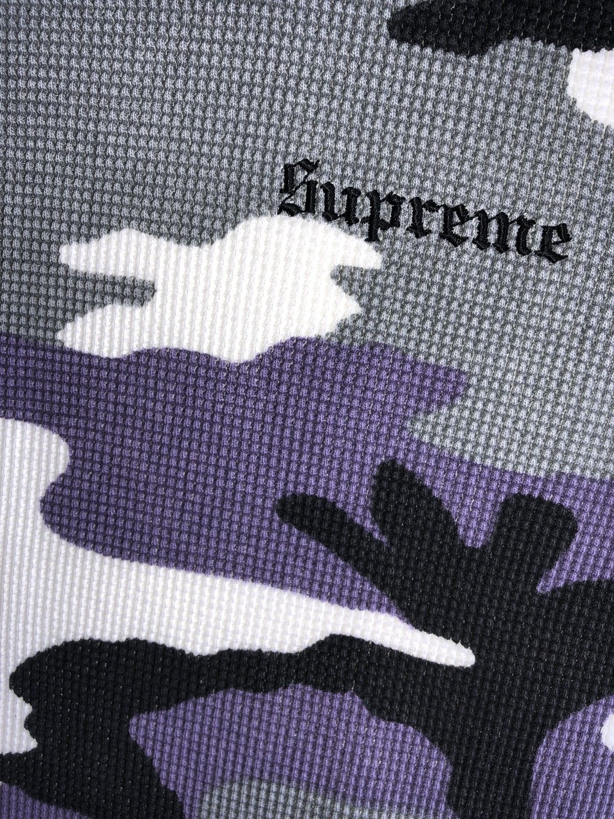 Supreme Fw16 Supreme Purple Camo Waffle thermal long sleeve | Grailed