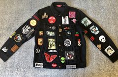 Supreme patches denim sales trucker jacket black