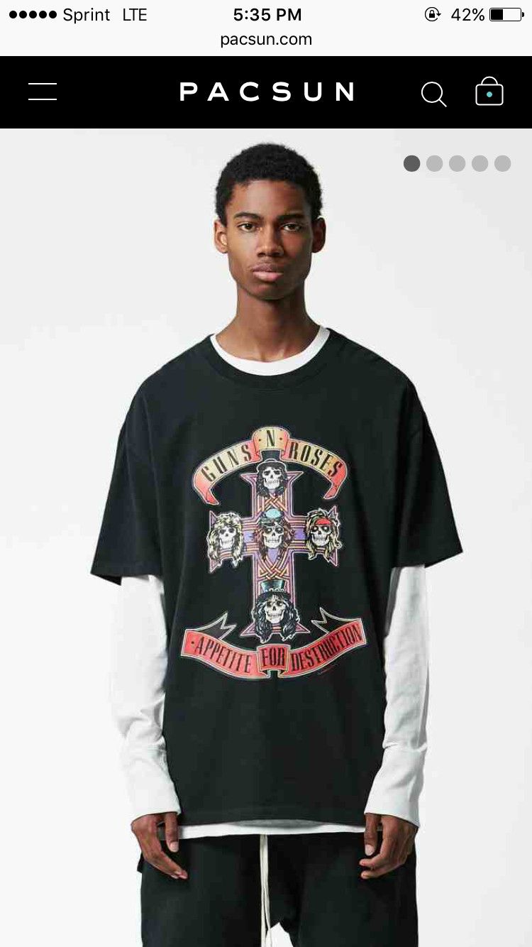 Fear of God FOG Guns N Roses Tee | Grailed