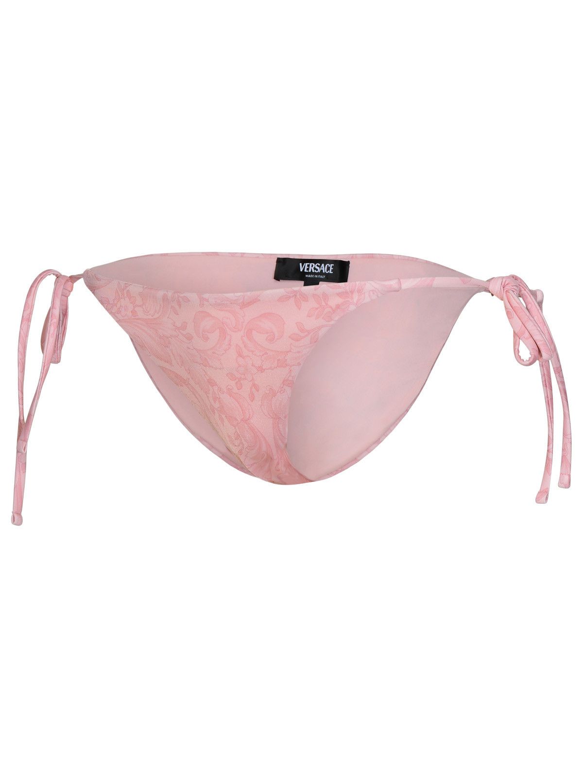 'Barocco' Pink Polyester Blend Bikini Bottoms