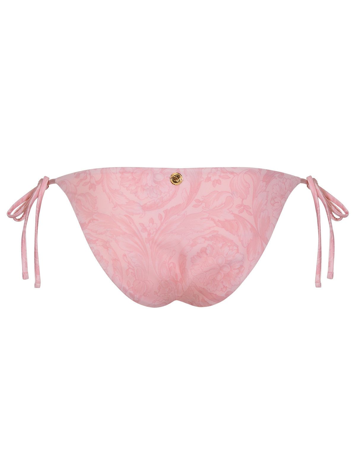 'Barocco' Pink Polyester Blend Bikini Bottoms