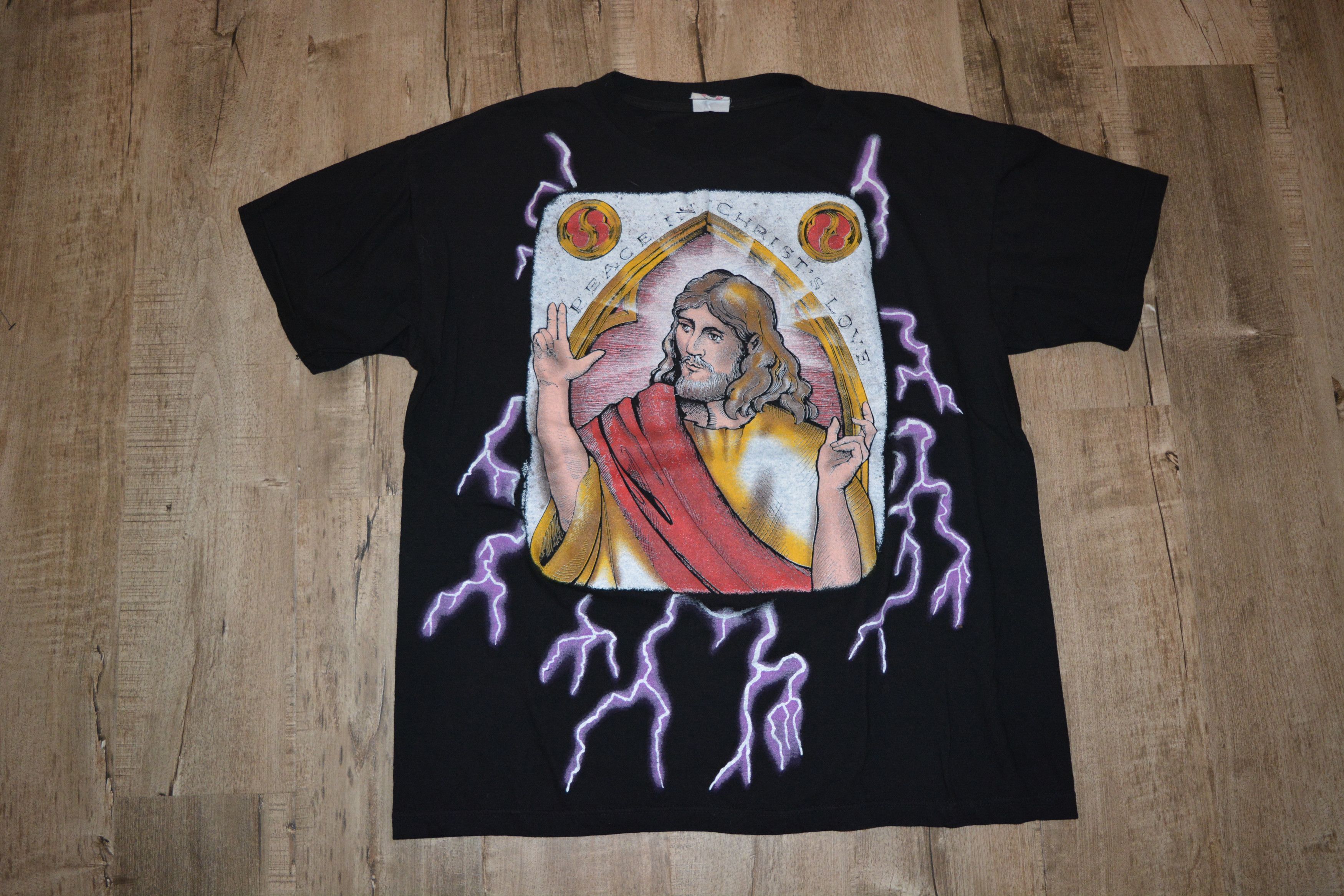 Vintage FINAL PRICE Vintage Kanye God Jesus Lighting Tee USA 