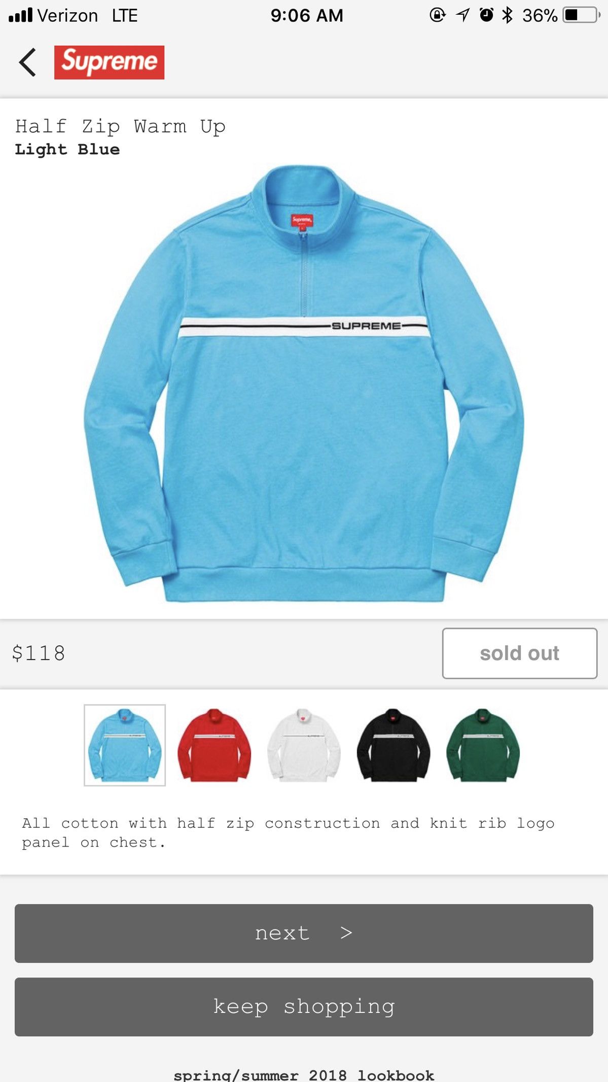 Supreme half zip warm hot sale up