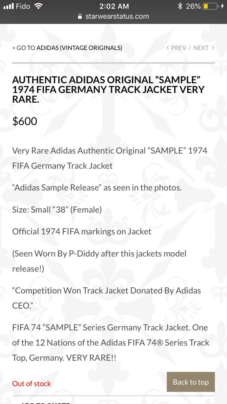 Adidas Rare 1974 Adidas World Cup Germany Jacket | Grailed