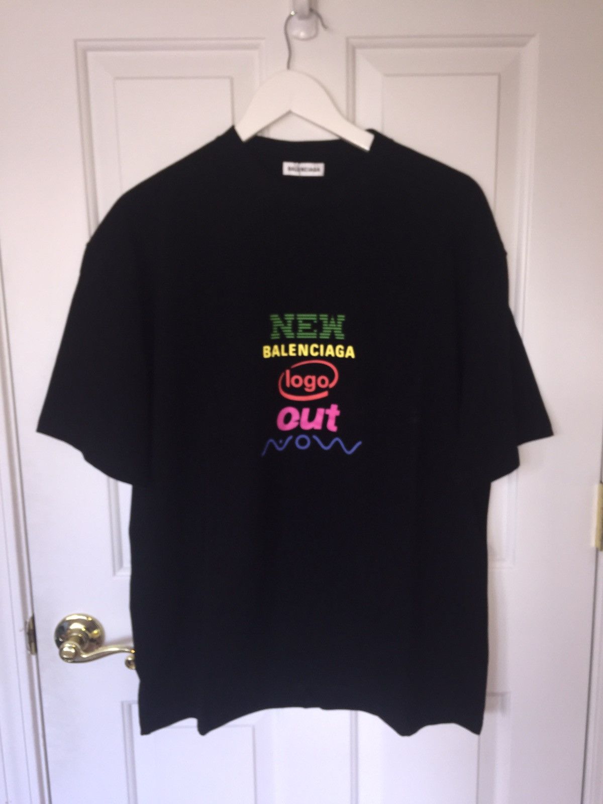 Balenciaga Balenciaga NEW BALENCIAGA LOGO OUT NOW Black Logo Tee Grailed