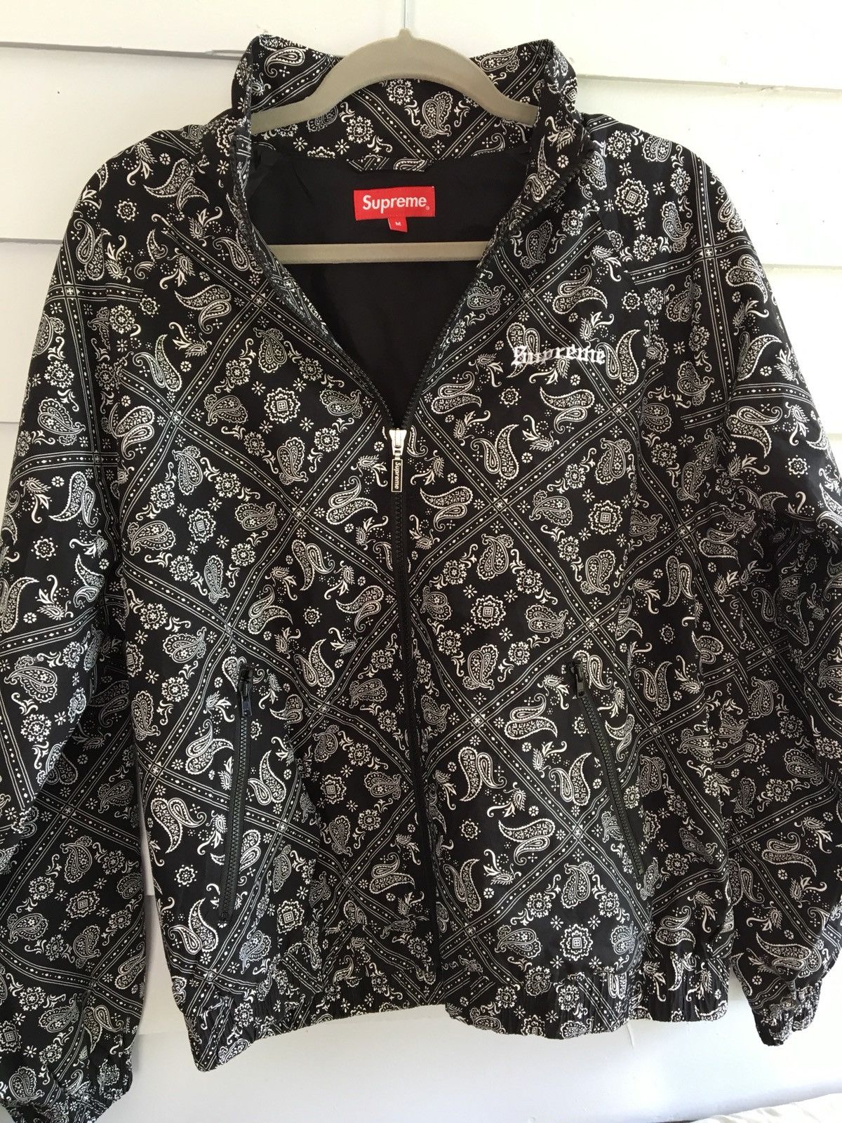 18ss SUPREME Bandana Track Jacket Black 【公式通販】