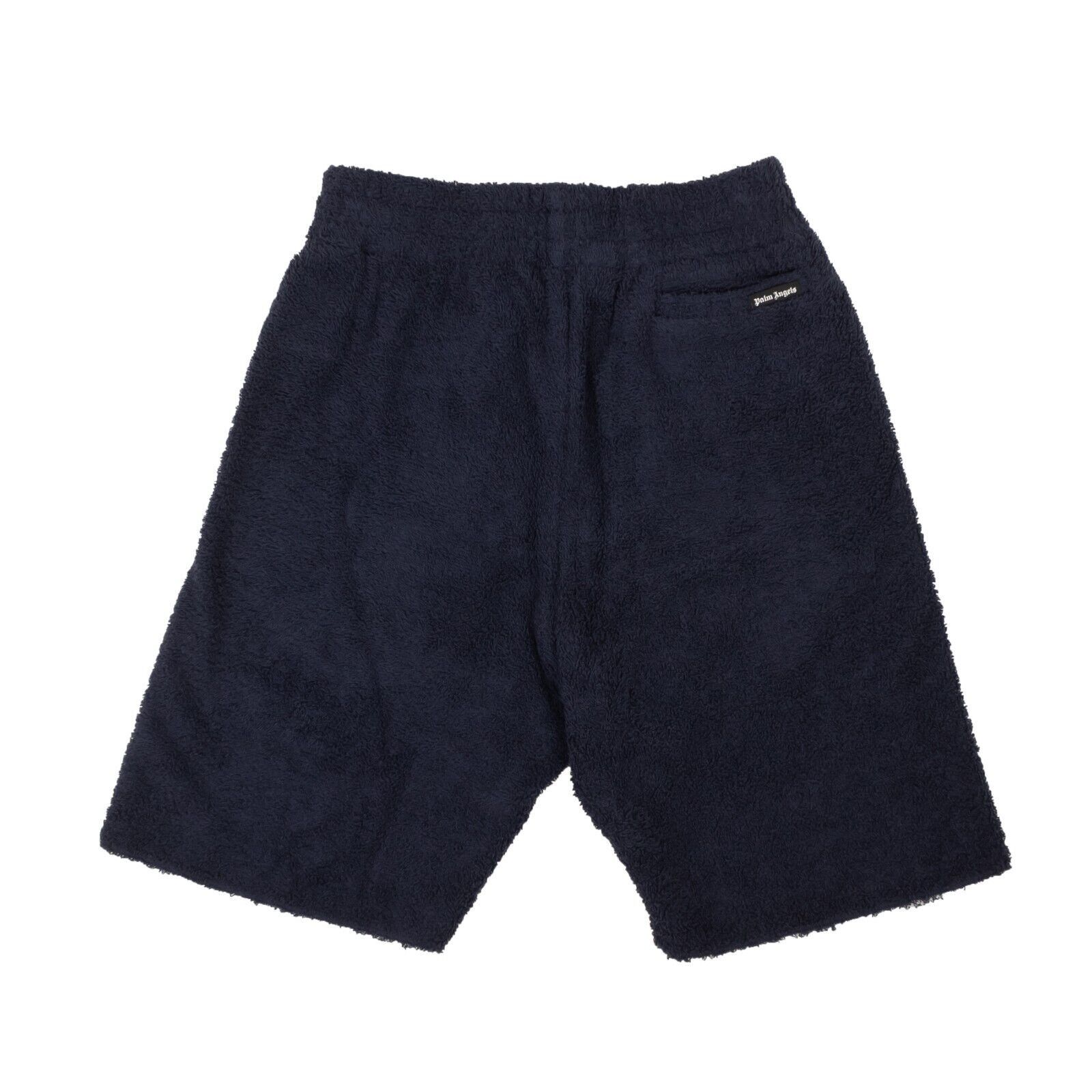Palm Angels Navy Blue PA Terry Sweatshorts Size S Size US 30 / EU 46 - 3 Thumbnail
