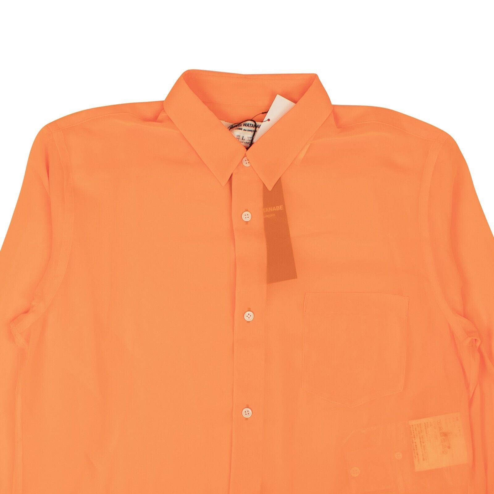 Junya Watanabe Neon Orange Transparent Long Sleeve Shirt Size L Size L / US 10 / IT 46 - 2 Thumbnail
