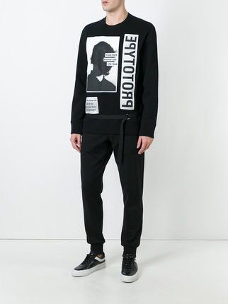HELMUT LANG X TRAVIS SCOTT PROTOTYPE PRINT CREWNECK BLACK