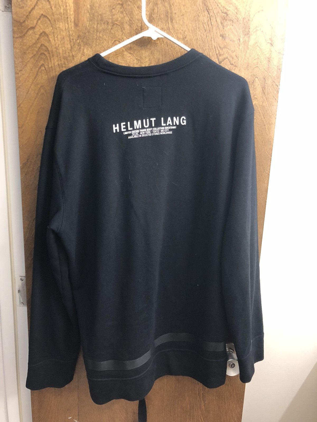 HELMUT LANG X TRAVIS SCOTT PROTOTYPE PRINT CREWNECK BLACK